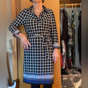 Black & White Belted Dress